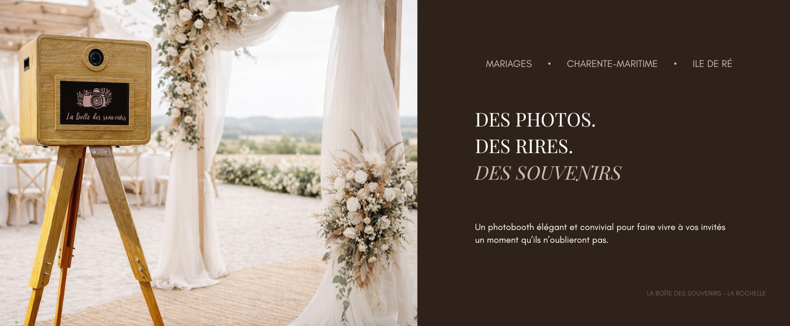 Photobooth slide bienvenue